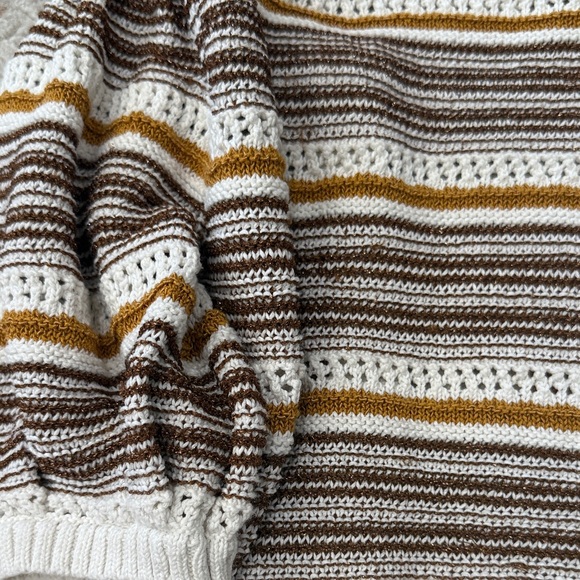 House of Harlow 1960 Crochet Knit crop Striped Button-Up Knit Cardigan Sz.S/M - Picture 11 of 14